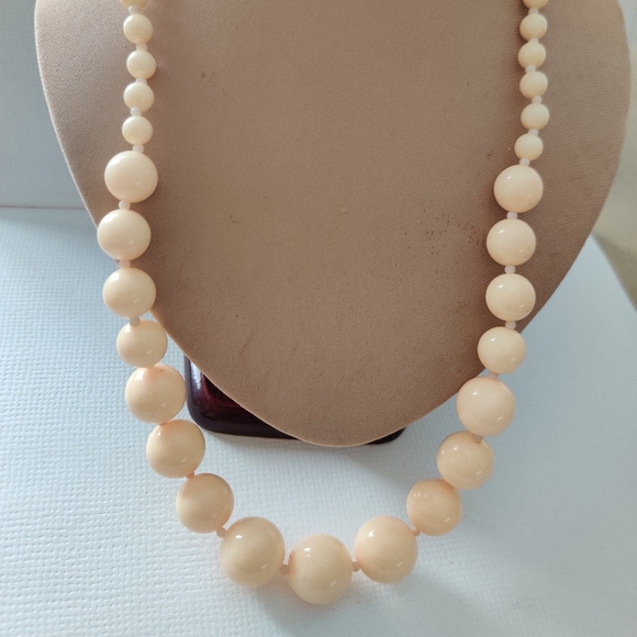 Vintage 60s Faux Ivory Long Necklace - Picture 7 of 10
